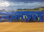 Summer Beach Painting by Xueqi Bao