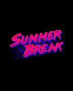 Summer Break Retro Digital Art by Flippin Sweet Gear