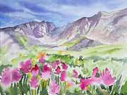 Summer Wildflowers at Herman's Gulch Painting by Cascade Colors