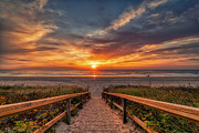 Sunrise at Footbridge Beach Photograph by Penny Polakoff