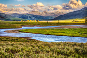 Sunset in Lamar Valley in Yellowstone National Park Photograph by Jimmy Pappas