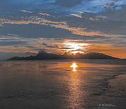 Sunset over Mo'orea Photograph by Michael DeGrenier