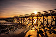 Sunset Shadows, Fort Foster, Kittery Maine. Photograph by Jeff Sinon