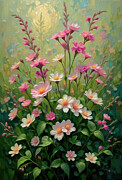 Sweet Alyssum Oil Painting Digital Art by Nature Oil Painting