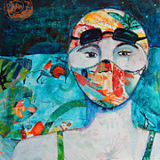 Swim 2020 Mixed Media by Mary Conner