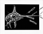 Sword and Squid Painting by Mark Ray