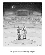 Talking All Night Drawing by Dan Misdea