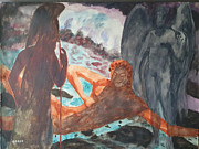 Tanathos Death of a Warrior Painting by Enrico Garff