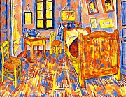 The Bedroom in Arles by van Gogh - colorful digital recreation Digital Art by Nicko Prints