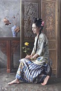 The Beloved Looking Forward Painting by Mingyue Wang