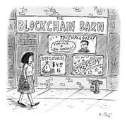 The Blockchain Barn Drawing by Roz Chast