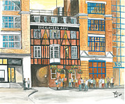 The Bricklayers Arms  Gresse St  London  UK Painting by Francisco Gutierrez