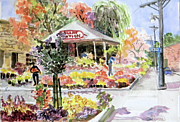 The Corner Plant Store - Batesville, AR Painting by Sheila Parsons