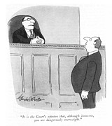 The Court's Opinion Drawing by JB Handelsman