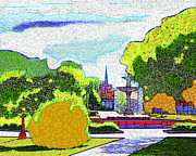 The Fountain At Tattnall Square Digital Art by Rod Whyte