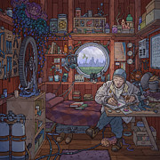 The Naturalist's Cabin Digital Art by EvanArt - Evan Miller