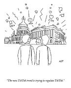 The New TikTok Trend Drawing by Adam Douglas Thompson