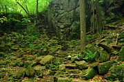 The NY AT Climbs Over Fitzgerald Falls Photograph by Raymond Salani III