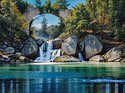 The Old Railroad Bridge Digital Art by Eris And AI