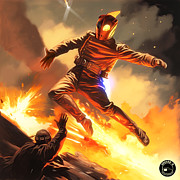 The Rocketeer Art Print by Adam Burch - Metal Posters