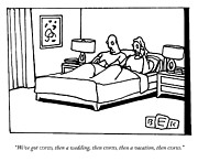 Then A Wedding Then A Vacation Drawing by Bruce Eric Kaplan