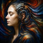 Thinking in Color Digital Art by David Manlove