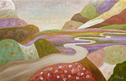 Through The Lull Fields Painting by Angeles M Pomata