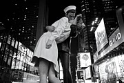 Times Square Embrace, Iconic Statue in New York Photograph by Travel Essayist