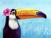 Florian the Toucan Painting by Lucia Stewart