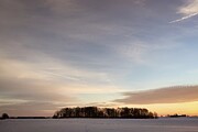 Tranquil Winter Sunset Snowy Serenity Photograph by Travel Essayist