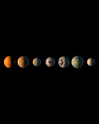 Trappist-1 7 Planet Lineup Digital Art by Flippin Sweet Gear
