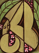 Tropical Abstract Hawaiian Woman Art Print Painting by Tommervik