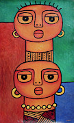Two Beauties - 2 Painting by Elisha Ongere