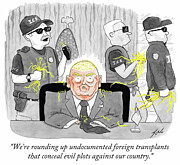 Undocumented Foreign Transplants Drawing by Tom Toro