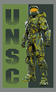 UNSC Master Chief Spartan Halo Games Digital Art by Kirania Finest