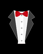 Valentines Day Heart Bow Tie Tuxedo Costume Digital Art by Flippin Sweet Gear