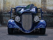 Vintage Dark Blue Vehicle Photograph by Robert Niemeier