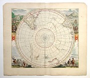 Vintage World Map Australis Incognita Photograph by Gianfranco Weiss