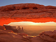 Washer Woman Arch and Mesa Arch, Island in the Sky, Canyonlands National Park, Utah, USA Photograph by Neale And Judith Clark