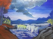 Nostalgia Falls Painting by Xueqi Bao