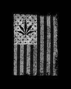 Weed Leaf American Flag US Digital Art by Flippin Sweet Gear