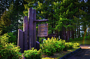 Welcome sign at the entrance to Silver Falls State Park in Oregon Photograph by Miroslav Liska