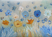 Whispering Blue Painting by Angeles M Pomata