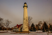 Wind Point Light from the Beach Photograph by Deb Beausoleil