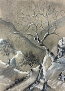 Winter Chill Painting by Judy Strickland