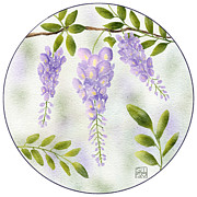 Wisteria Digital Art by Snow Iris Studio