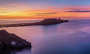 Worms Head Sunset, Rhossili, Gower coast, Wales Photograph by Neale And Judith Clark