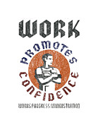 WPA Work Promotes Confidence Retro Digital Art by Flippin Sweet Gear