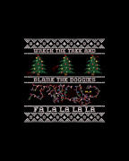 Wreck the Tree and Blame the Doggies Funny Cat Christmas Pun Digital Art by Flippin Sweet Gear