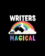 Writers Are Magical Digital Art by Flippin Sweet Gear